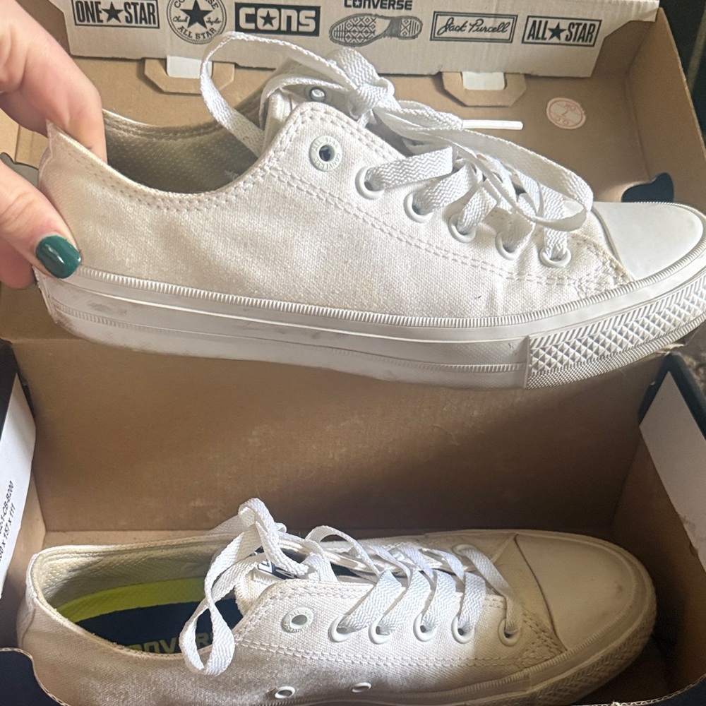Converse White Low Top Sneakers